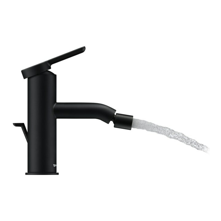 Duravit Mitigeur monocommande bidet C.1, bec 121 mm, vidage à tirette, noir mat