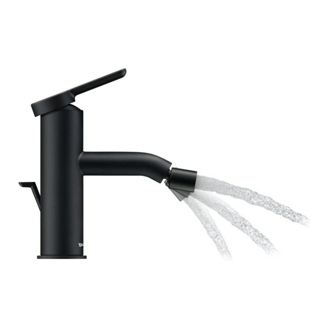 Duravit Mitigeur monocommande bidet C.1, bec 121 mm, vidage à tirette, noir mat