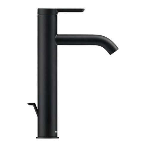 Duravit Mitigeur monocommande L C.1 bec 136 mm, avec vidage à tirette, noir mat