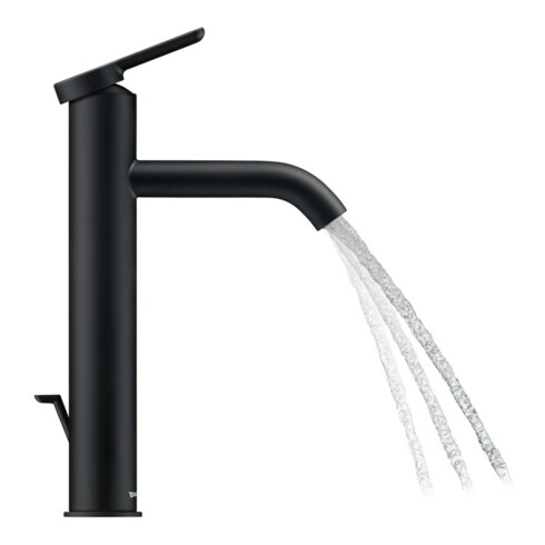Duravit Mitigeur monocommande L C.1 bec 136 mm, avec vidage à tirette, noir mat