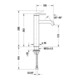 Duravit Mitigeur monocommande L FreshStart + -Flow C.1 Bec 136 mm, sans tirette, noir mat-3
