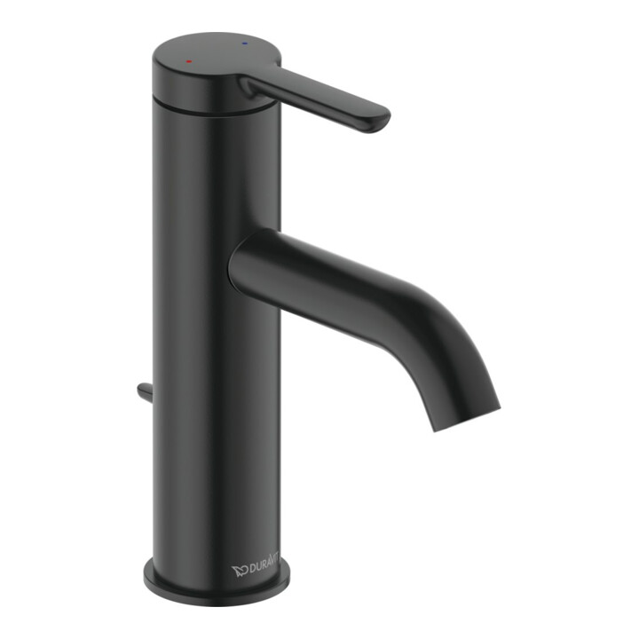 Duravit Mitigeur monocommande lavabo M C.1, bec 113 mm, vidage à tirette, noir mat