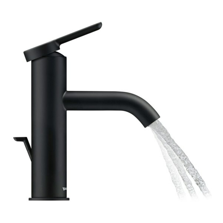 Duravit Mitigeur monocommande lavabo M C.1, bec 113 mm, vidage à tirette, noir mat