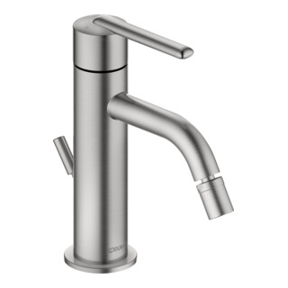 Duravit Mitigeur monocommande pour bidet Balcoon, bec 119 mm, avec garniture de vidage, ES courbé