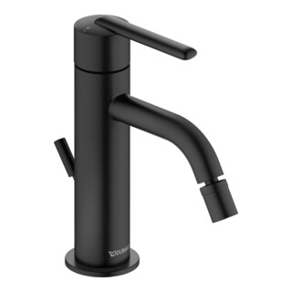Duravit Mitigeur monocommande pour bidet Balcoon, bec 119 mm, avec tirette, noir mat