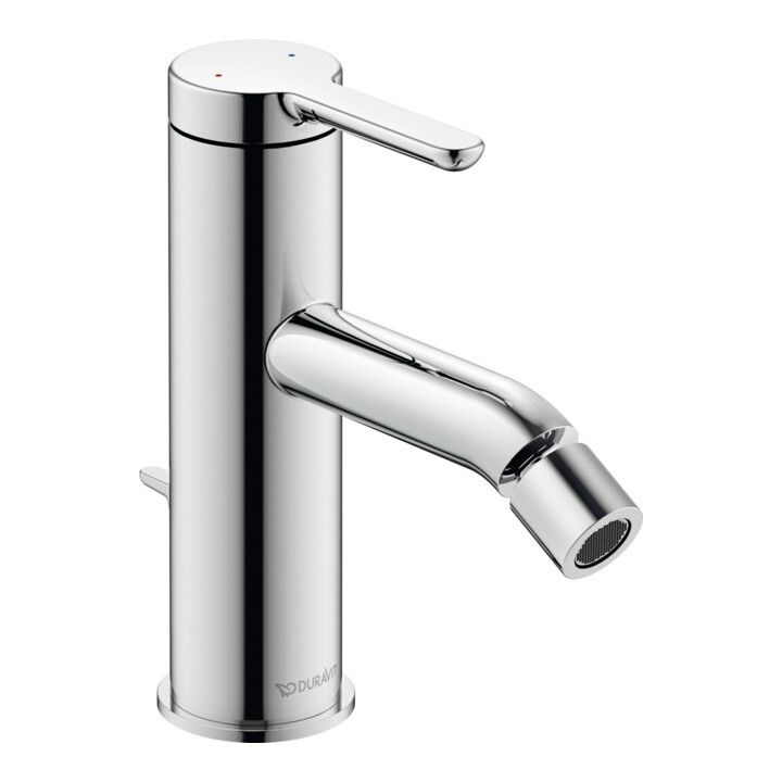 Duravit Mitigeur monocommande pour bidet C.1, bec 121 mm, vidage à tirette, chrome