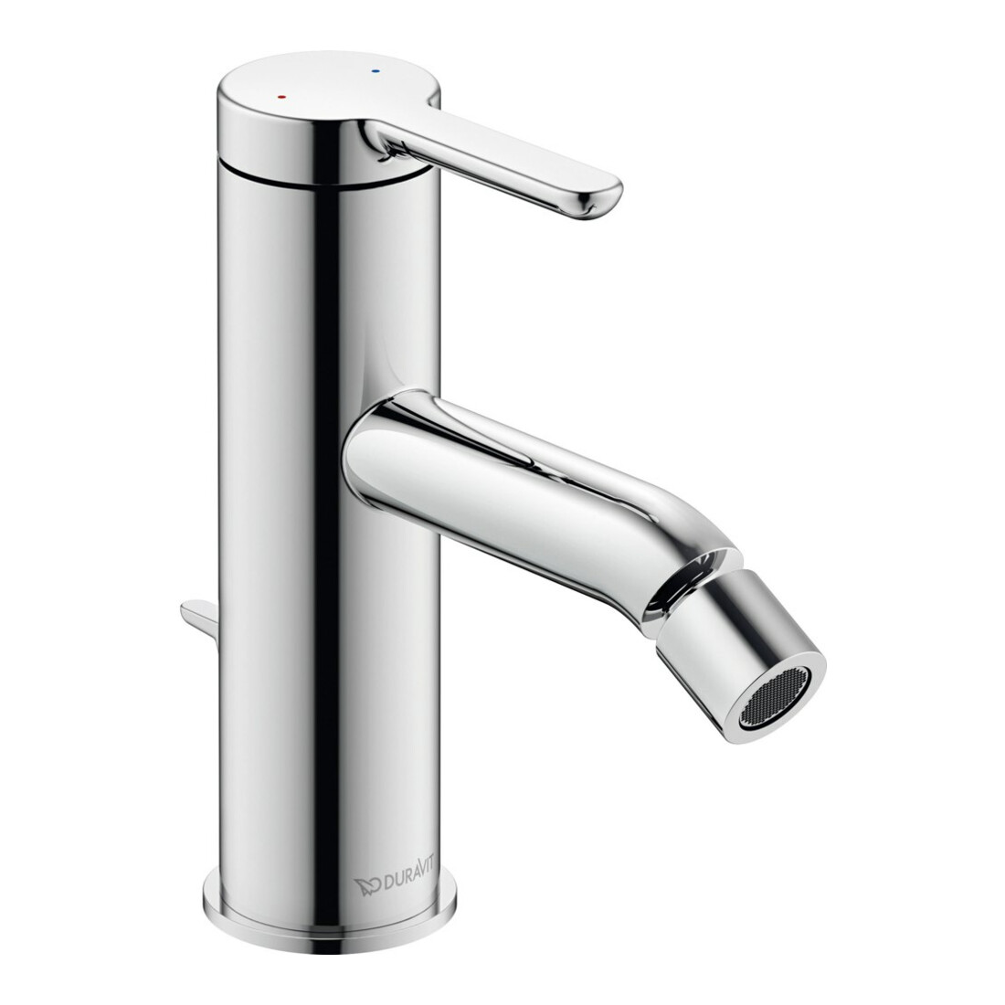 Duravit Mitigeur monocommande pour bidet C.1, bec 121 mm, vidage à tirette, chrome