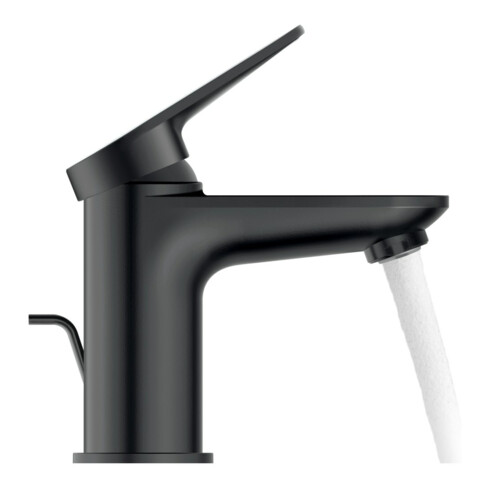 Duravit Mitigeur monocommande S Wave lavabo, bec 95 mm, tirette, noir mat