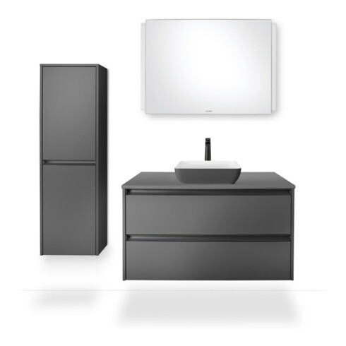 Duravit Mitigeur monocommande Tulum XL Bec 155mm, sans vidage, noir mat