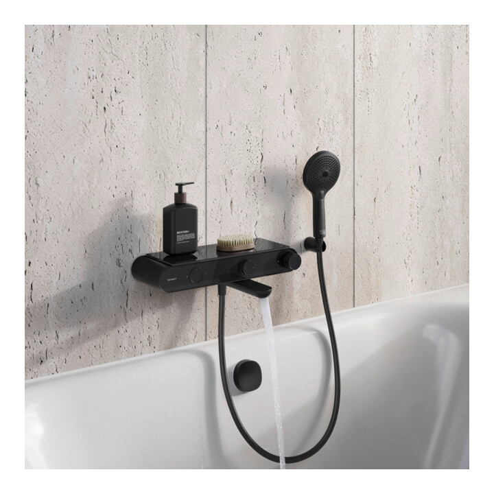 Duravit Mitigeur thermostatique baignoire AP, 2 sorties, noir mat