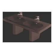 Duravit Möbel-Doppelwaschtisch D-Code 120x49cm, m Hahnl., ÜL, Hahnloch, weiß