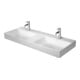 Duravit Möbel-Doppelwaschtisch DuraSquare 120x47cm, o. ÜL, m HLB, o. HL, weiß-1