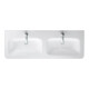 Duravit Möbel-Doppelwaschtisch DuraStyle 130x48cm, 2 HL, m ÜL, HLB, we WG-3