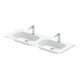 Duravit Möbel-Doppelwaschtisch DuroCast Plus Sivida 129x48,5cm, m Hahnloch, Weiß Seidenmatt-1