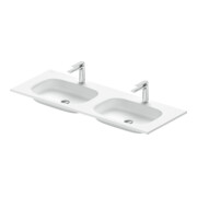 Duravit Möbel-Doppelwaschtisch DuroCast Plus Sivida 129x48,5cm, m Hahnloch, Weiß Seidenmatt
