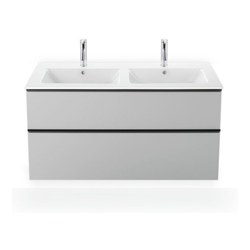 Duravit Möbel-Doppelwaschtisch Me by Starck 130x49cm, o. HL, m ÜL, HLB, we WG