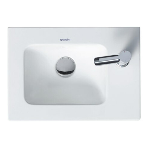 Duravit Möbel-Handwaschbecken Me by Starck 43x30cm, m HL, ÜL, HLB, we s-matt, WG