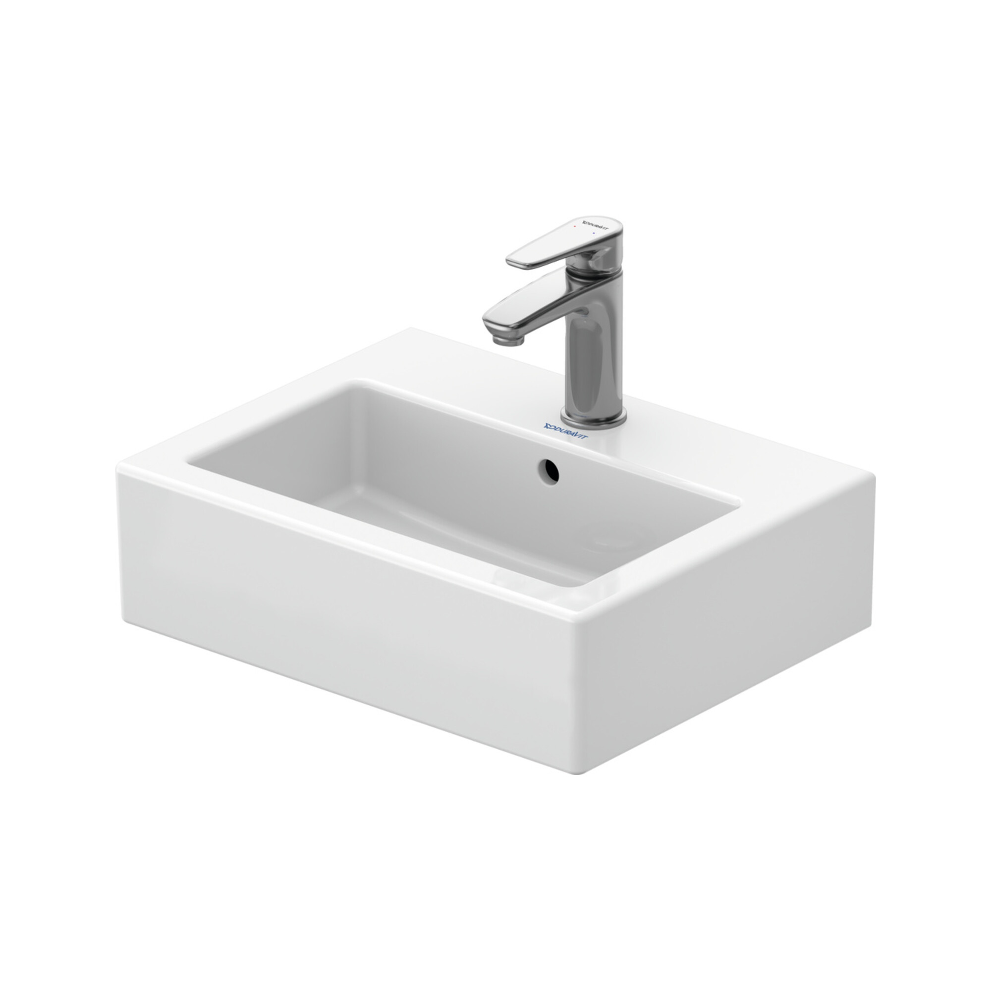 Duravit Möbel-Handwaschbecken Vero 45x35cm, geschli., m HL, ÜL, HLB, weiß