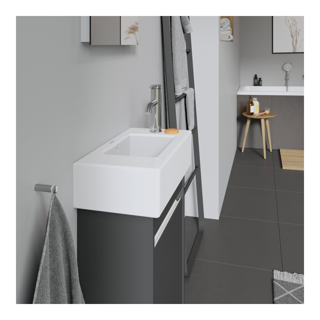 Duravit Möbel-Handwaschbecken Vero 50x25cm, m ÜL, HLB, HL rechts, weiß