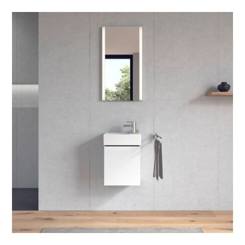 Duravit Möbel-Handwaschbecken Vero Air 38x25cm, HL re, o. ÜL, m HLB, weiß