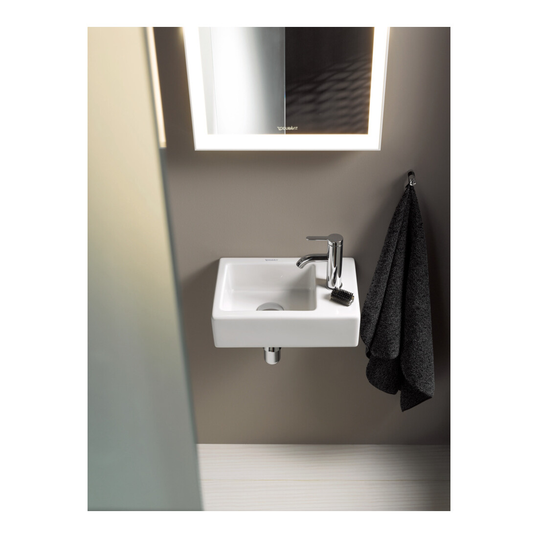 Duravit Möbel-Handwaschbecken Vero Air 38x25cm, HL re, o. ÜL, m HLB, weiß