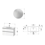 Duravit Möbel-Set D-Neo 1005mm, Eiche schwarz-3