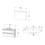 Duravit Möbel-Set D-Neo 1005mm, Eiche schwarz-4