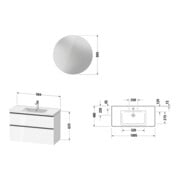 Duravit Möbel-Set D-Neo 1005mm, Graphit Matt-3