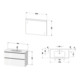 Duravit Möbel-Set D-Neo 1005mm, Graphit Matt
