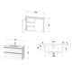 Duravit Möbel-Set D-Neo 1005mm, Graphit Matt-3