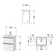 Duravit Möbel-Set D-Neo 50x40cm, WT,WTU, 1SBK, SP, weiß matt-3