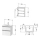 Duravit Möbel-Set D-Neo 60x48cm, WT, WTU, 1SBK, SP, An L, gra ma-3