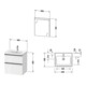 Duravit Möbel-Set D-Neo 60x48cm, WT,WTU, 1SBK, SP, Eiche schwarz-3