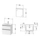 Duravit Möbel-Set D-Neo 60x48cm, WT, WTU, 1SBK, SP, we. hgl-3