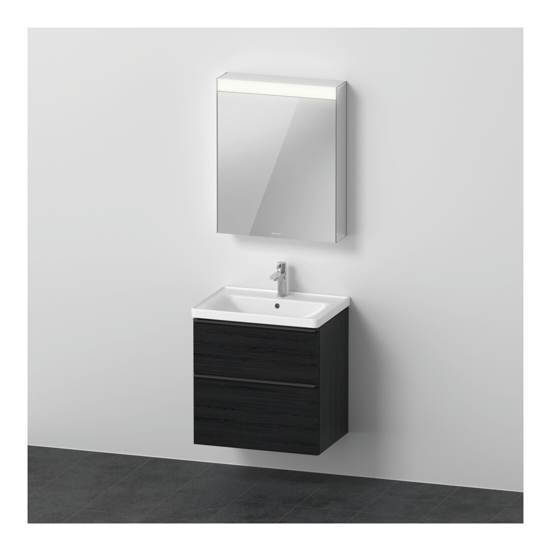Duravit Möbel-Set D-Neo 650mm, Anschlag links, Eiche schwarz
