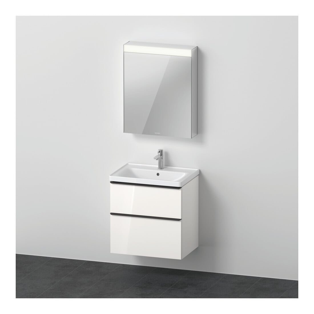 Duravit Möbel-Set D-Neo 650mm, Anschlag links, weiß Hochglanz