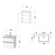 Duravit Möbel-Set D-Neo 650mm, Anschlag rechts, Eiche schwarz-3