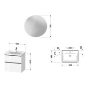 Duravit Möbel-Set D-Neo 650mm, Eiche Schwarz-3