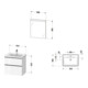 Duravit Möbel-Set D-Neo 650mm, Graphit Matt