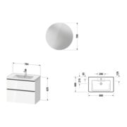Duravit Möbel-Set D-Neo 800mm, Eiche schwarz-3