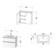 Duravit Möbel-Set D-Neo 800mm, Eiche schwarz