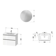 Duravit Möbel-Set D-Neo 800mm, Graphit Matt-3