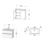 Duravit Möbel-Set D-Neo 800mm, weiß Hochglanz-4