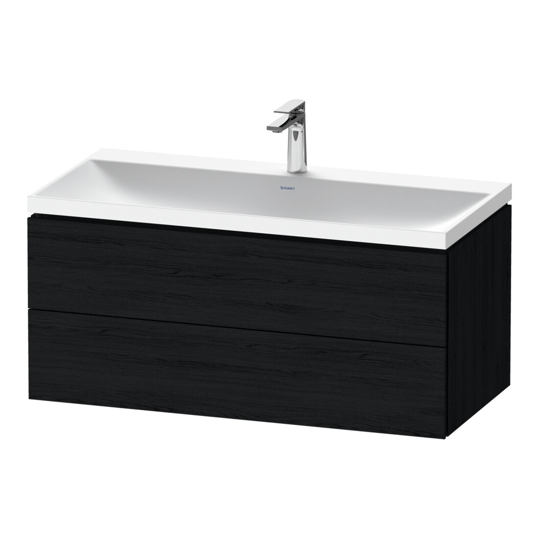 Duravit Möbel-Set L-Cube 100x48x48cm, m Hahnl., Ei sw, 2 Schub.