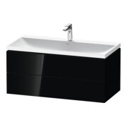 Duravit Möbel-Set L-Cube 100x48x48cm, m Hahnl., sw hgl, 2 Schub.