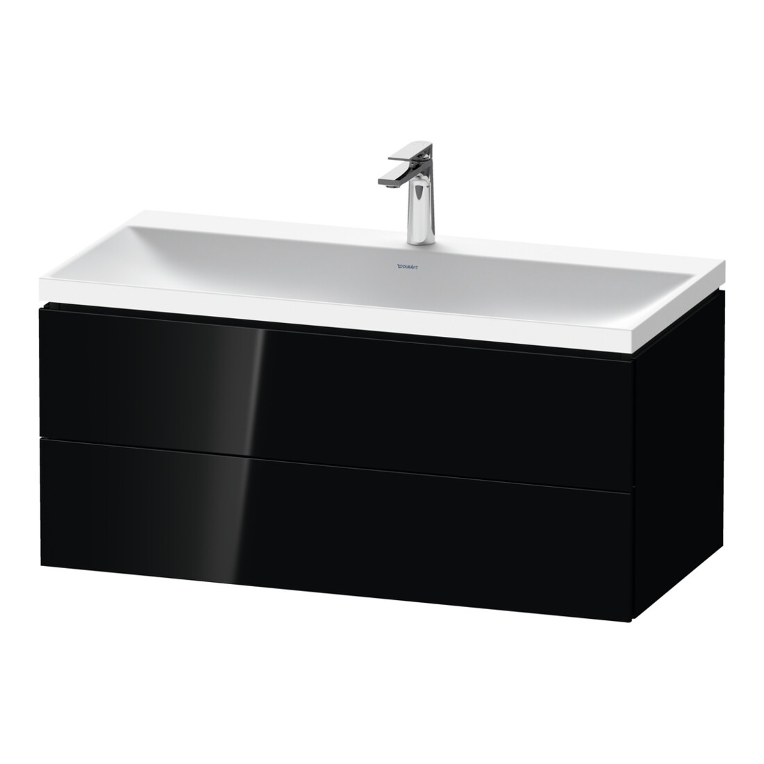 Duravit Möbel-Set L-Cube 100x48x48cm, m Hahnl., sw hgl, 2 Schub.