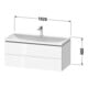 Duravit Möbel-Set L-Cube 100x48x48cm, m HL, E dkl. geb., 2 Schub.-3
