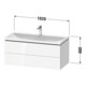 Duravit Möbel-Set L-Cube 100x48x48cm, m HL, graph matt, 2 Schub.