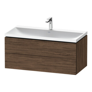 Duravit Möbel-Set L-Cube 100x48x48cm, m HL, Nussb dkl., 2 Schub.