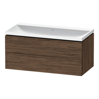 Duravit Möbel-Set L-Cube 100x48x48cm, o HL, Nussb dkl., 2 Schub.